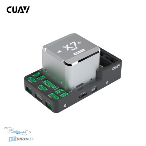 CUAV X7+ Pro flight controller connectors and ports detail shot HTDRONE