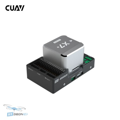 CUAV X7+ FPV польотний контролер задній вид роз'ємів та портів HTDRONE
