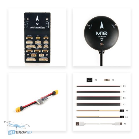 Detailed view of Holybro Pixhawk 6C flight controller PCB with M10 GPS module