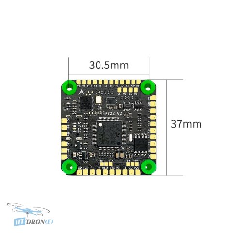 Pilotix FC Pilotix F722 V2 FPV flight controller rear view connectors ports detail