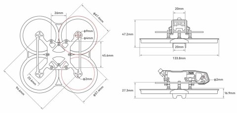 Frame BETAFPV Pavo20 Pro Brushless Whoop Frame