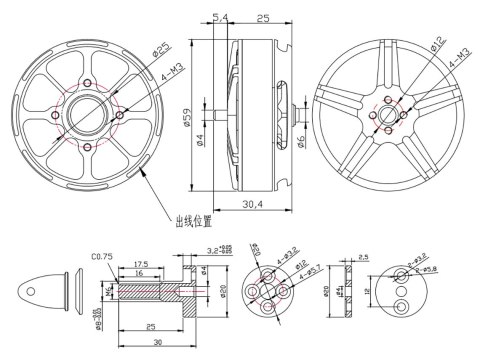 Motor SunnySky V5210 300KV