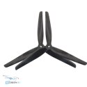Side view of HQProp MacroQuad 8X4X3 Black Glass Fiber Nylon propeller