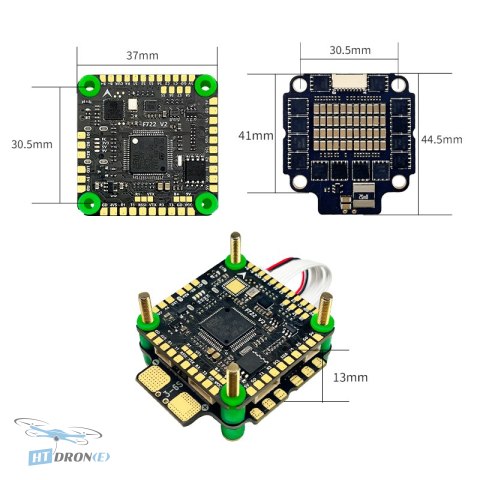Pilotix F722 V2 Bettle 3060 AM32 60A rear view and FPV stack connectors price at HTDRONE